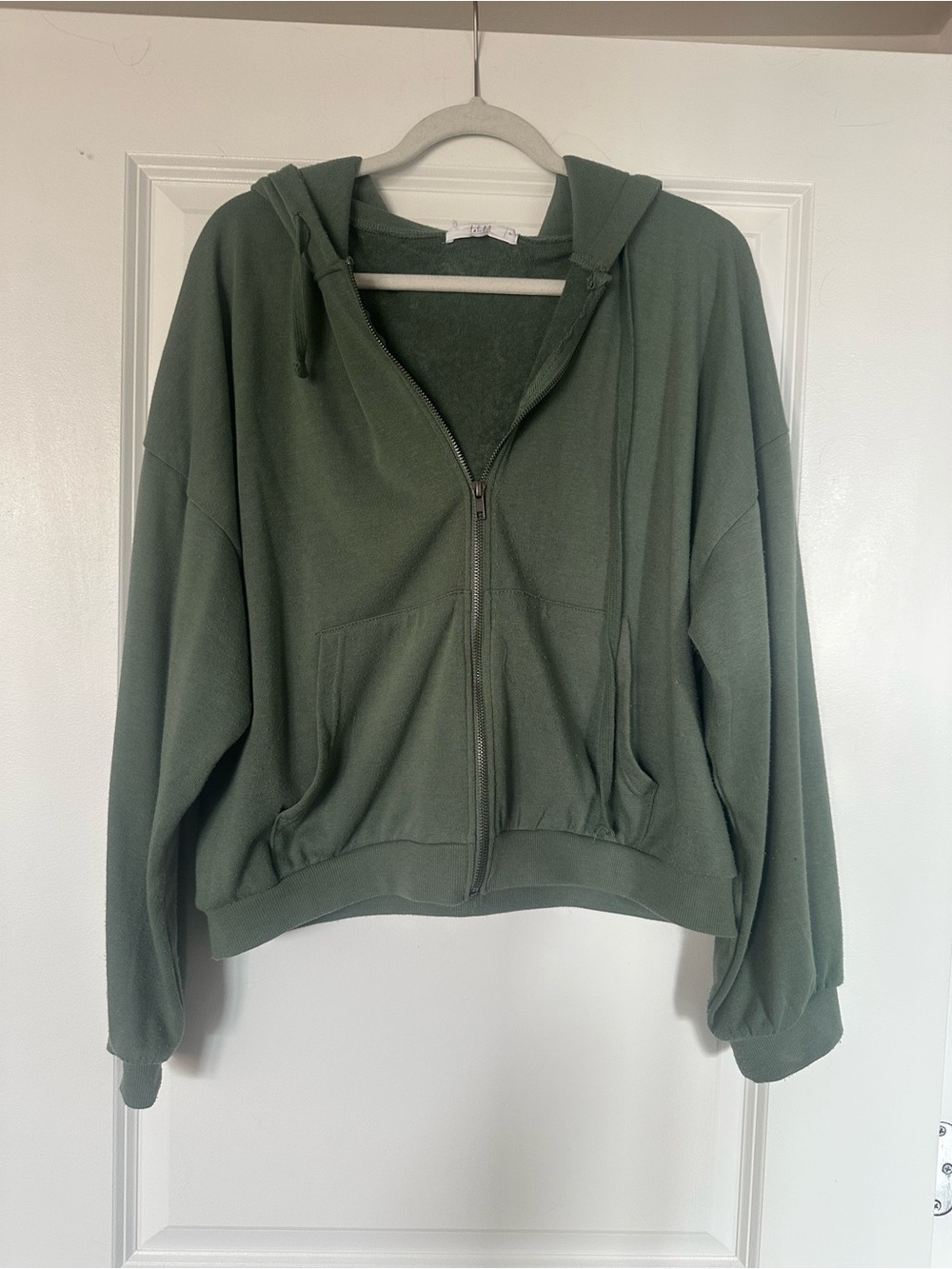 ShopTalulah Wind Down Zip-Up Jade Hoodie